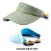 Straw Visor Hats - Straw w/ Cotton Lining And Elastic Band - HT-8405OLV
